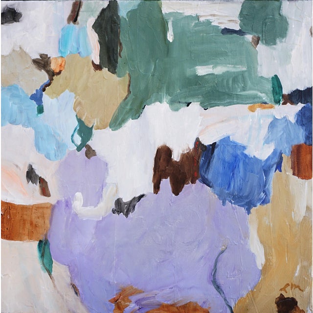 Experience the vibrant beauty of "Topaz Lake." This original acrylic painting on canvas bursts with energetic color,...