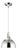 Thomas O'Brien by Visual Comfort Studio Logan Small Pendant, Silver For Sale