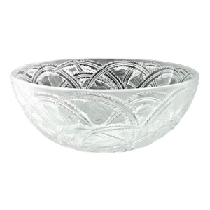 Lalique French Crystal Pinsons Bowl, Signed.