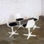 Mid-20th Century MCM Burke Tulip Side Chairs No 103 White Shell Black Cushions Oval Stationary 4 Prong Base Set of 4 For Sale - Image 11 of 18
