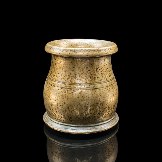 English Antique Mortar & Pestle, English, Bronze Apothecary, Kitchen Aid, Carolean, 1670 For Sale - Image 3 of 11