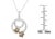 .925 Sterling Silver 1 cttw Round Cut Diamond Floral Garden Pendant Necklace (H-I, I1-I2) For Sale - Image 4 of 4