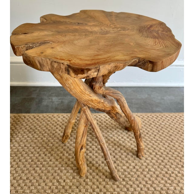 Late 20th Century Vintage Organic Modern Live Edge Table | Chairish