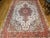 Textile Vintage Persian Tabriz Rug, Hand-Knotted Wool & Silk, Floral Pattern, Ivory & Pink, 8x12 For Sale - Image 7 of 18