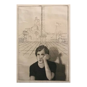 This Moment Yearning and Thoughtful Etching by Boyle 1979