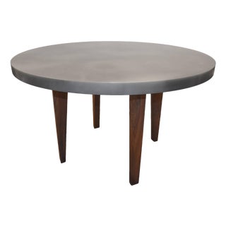 Andrianna Shamaris Black Walnut Wood Table and Resin Coated Top For Sale
