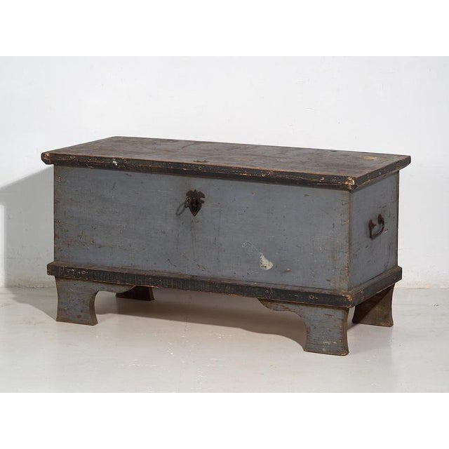 Wooden Trunk with Original Lock, 1900s For Sale - Image 17 of 18