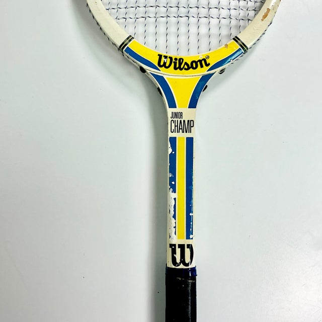 Vintage Americana Boho Chic Wilson Wood Tennis Rackets Decorative Wall Objects - Set of 3 For Sale - Image 11 of 14