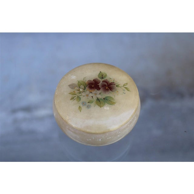 Stone Round Alabaster Jewelry Box, Italy, 1960s For Sale - Image 7 of 7