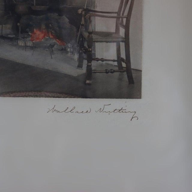 Antique Wallace Nutting Print “An Elaborate Dinner” Signed C1900 For Sale - Image 4 of 7