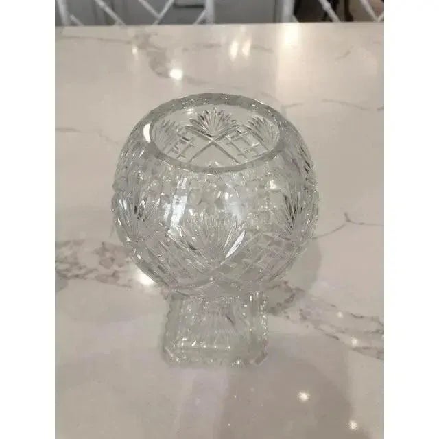 Offered is a beautiful petite cut glass crystal compote. This piece has had one owner and well cared for.