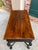 Antique Foyer Hall Table British Colonial Carved Wood Leather Flip Top Burmese For Sale - Image 11 of 12
