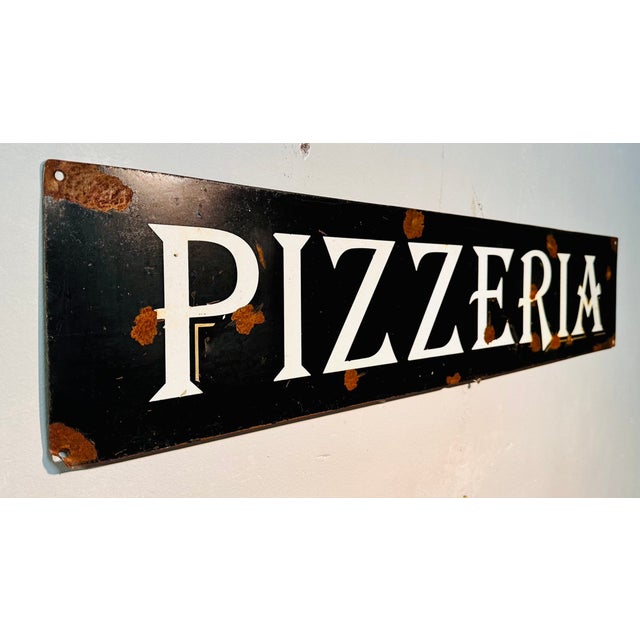 Vintage Pizzeria Sign in Iron, 1930s For Sale - Image 3 of 5