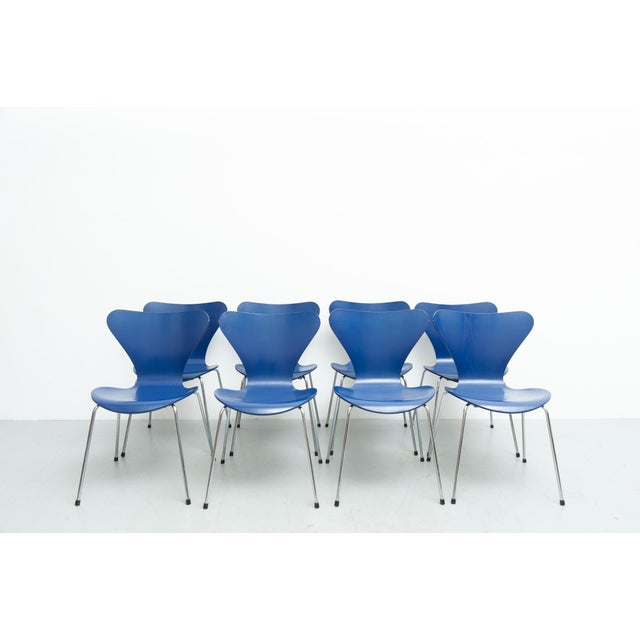 Series 7 Chairs by Arne Jacobsen for Fritz Hansen, 1950s, Set of 8 For Sale - Image 12 of 12