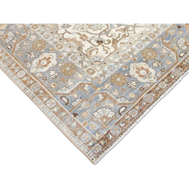 Transitional 1940s Persian Tabriz Rug For Sale - Image 3 of 5