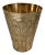 Vintage Indian Etched Brass Metal Lassi Cup Vase For Sale