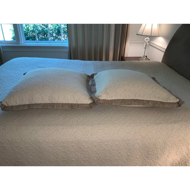 Custom luxury bedding-beautiful fabric and exceptional craftsmanship. This includes two Euro shams with down filled...
