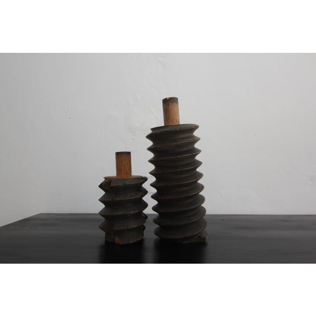Early 20th Century Wooden Screws, 1890s, Set of 2 For Sale - Image 14 of 18