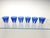 Blue Crystal Cocktail Glasses by Herbert Kny for VEB Glaswerke Schmiedefeld Gdr, 1960s, Set of 6 For Sale - Image 8 of 8