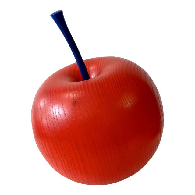 "Red Apple Blue" Contemporary Original Limited Edition Still Life Sculpture For Sale