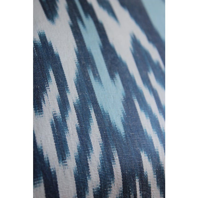 Contemporary Silk Ikat Bohemian Throw Pillow For Sale - Image 4 of 10