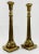 Hollywood Regency Grand Vintage Fluted Brass Candlesticks, a Pair For Sale - Image 3 of 9