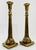 Hollywood Regency Vintage Grand Fluted Brass Candlesticks, a Pair For Sale - Image 3 of 8