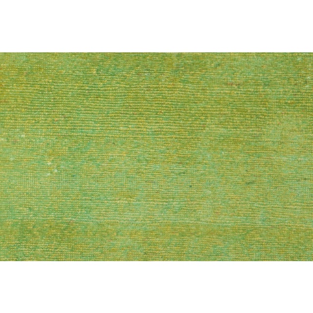 Contemporary Contemporary Textural Gift-Sized Natural Silk & Wool Rug in Green by Rug & Kilim, India For Sale - Image 3 of 4