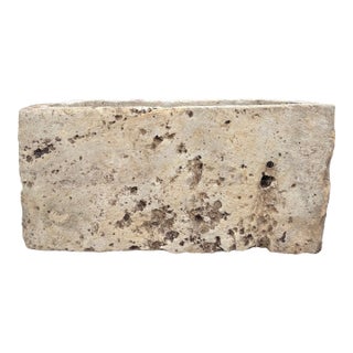 Antique Limestone Trough 51626a 28"w For Sale