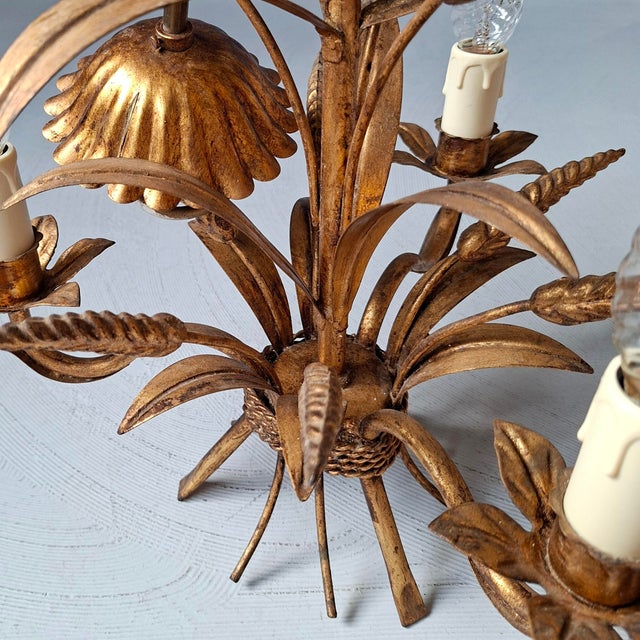 Wheat Sheaf Chandelier, 1960s For Sale - Image 4 of 6