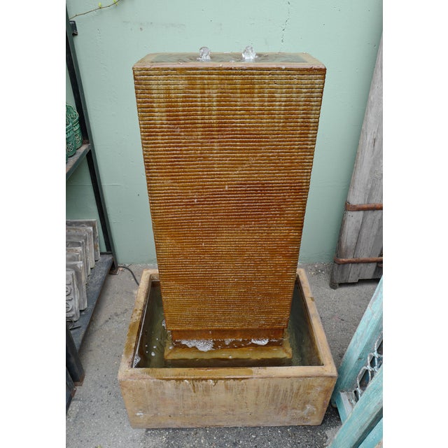 Cement Rust Ripple Fountain Medium Chairish