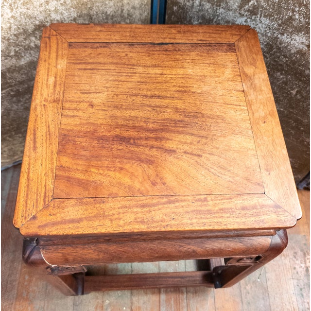20th Century Rosewood Chinese Fand Deng Side Table or Stool For Sale - Image 9 of 16