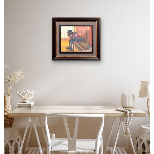 Elin Sian Blake, Until Tomorrow (Tan Yfory), South Wales Valleys Miner, 21st Century, Oil on Canvas For Sale - Image 16 of 18