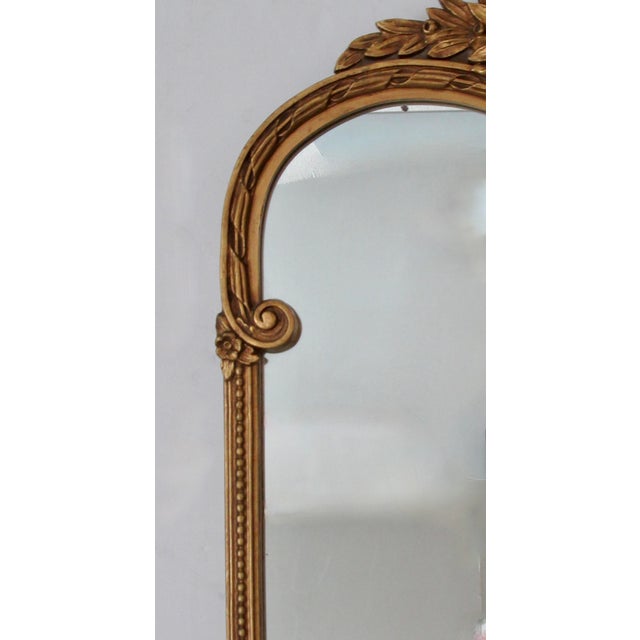 C. 1960's Hollywood Regency Era, French Rococo-Style Gold Gilded Fleur De Lis Wall Mirror For Sale - Image 10 of 15