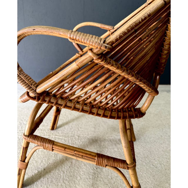 Mid-Century Bamboo Pod Armchair, Italy, 1960s For Sale - Image 8 of 16