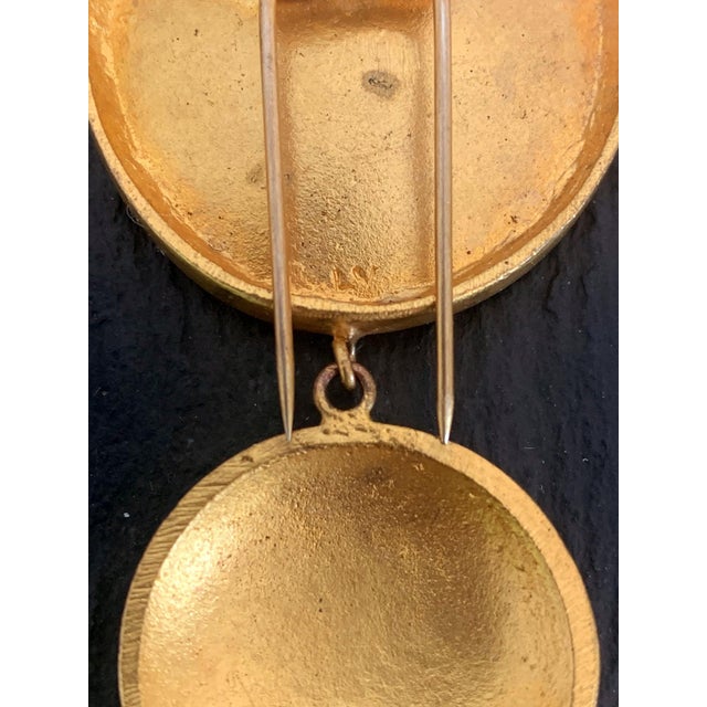 Metal French Bronze Brooch "Pergatoire" by Line Vautrin For Sale - Image 7 of 8