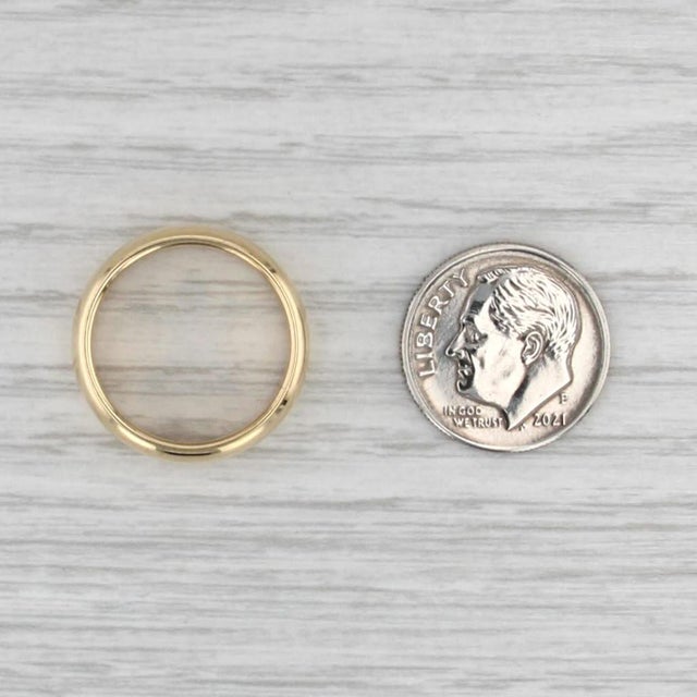 Tiffany and Co. Tiffany Forever Wedding Band 18k Yellow Gold Size 5.75 6mm Ring, Size 5.75 For Sale - Image 4 of 8