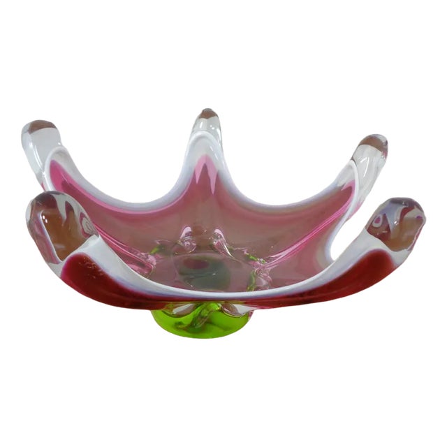 Large Italian Bowl in Murano Glass, 1960s For Sale
