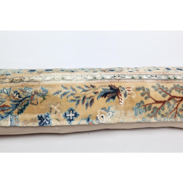 Vintage Hand Knotted Throw Rug Pillow Cover - 12'' X 36'' For Sale - Image 4 of 9