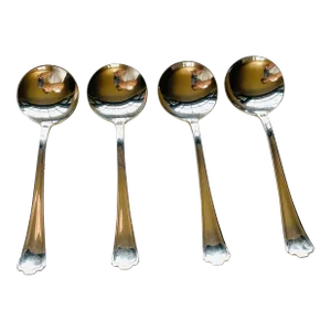 1920's Antique Rc Silver Co. "Manchester " Pattern Dessert Spoons- Set of 4