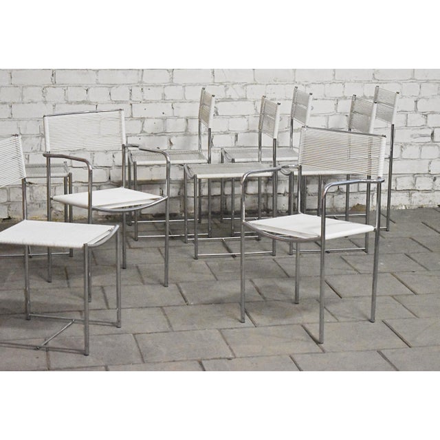 Designed in 1979 by Giandomenico Belotti for Alias, Italy. Chair with structure in chromed and lacquered steel, seat and...