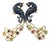 Bochic "Orient" Vintage Sapphire & Multi Gem Peacock Earrings 18K Gold & Silver For Sale