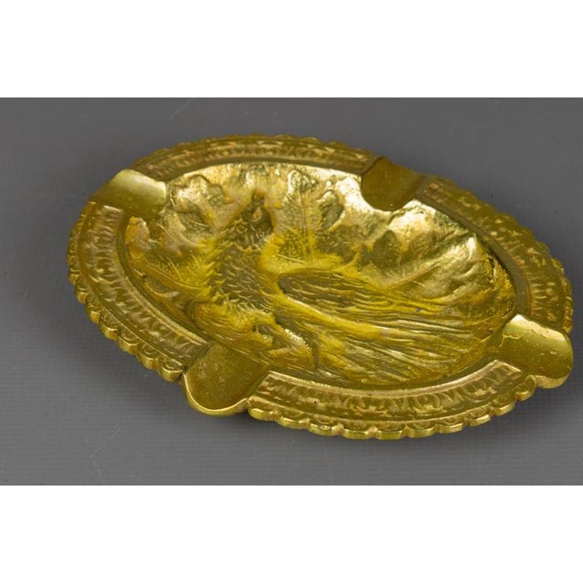 French Bronze Ashtray with Phoenix Bird Motif, 1950s For Sale - Image 3 of 18