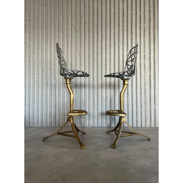 Sculptural Barstools by David Marshall, 1970s, Set of 2 For Sale - Image 9 of 9