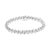 Glistening prong set round cut diamonds are held in between cool links of .925 sterling. This striking bracelet is...