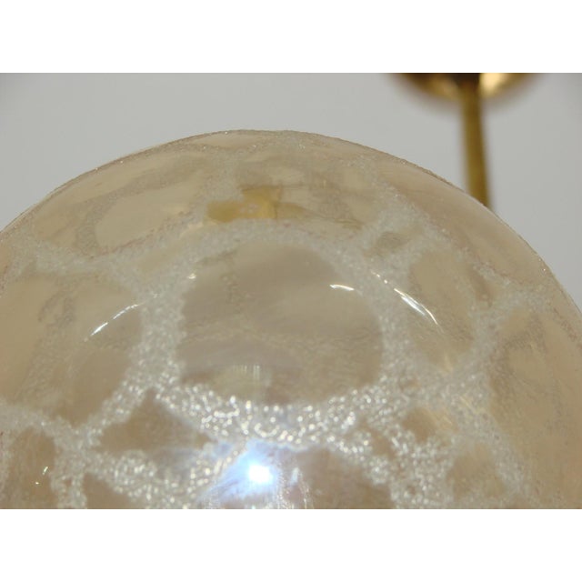 Vintage Chandelier in Brass, Aluminium and Glass, 1970s For Sale - Image 9 of 12