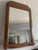 French Provincial "Vintage Mid-Century Ranch Oak Tilt Mirror by A. Brandt - Solid Wood With Brass Hardware" For Sale - Image 3 of 6
