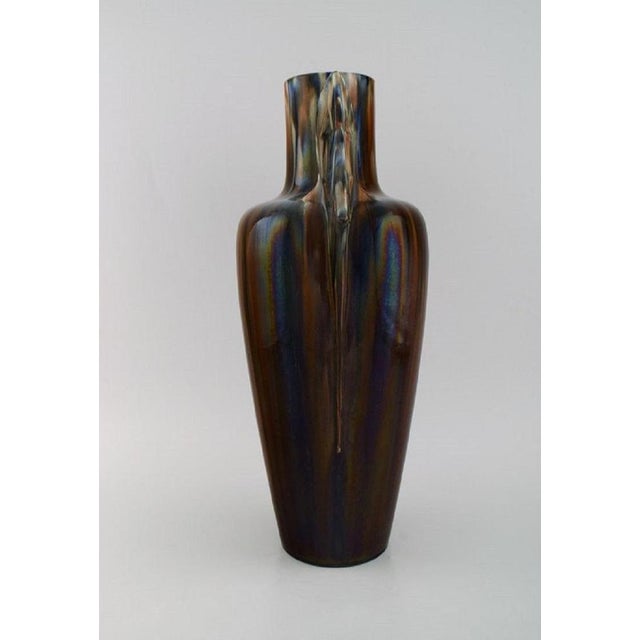 Large Vase in Glazed Ceramics by Clément Massier, France, 1890s For Sale - Image 5 of 9