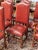 Vintage Louis XIII Style Chairs in Oak and Red Leather, Set of 8 For Sale - Image 4 of 11