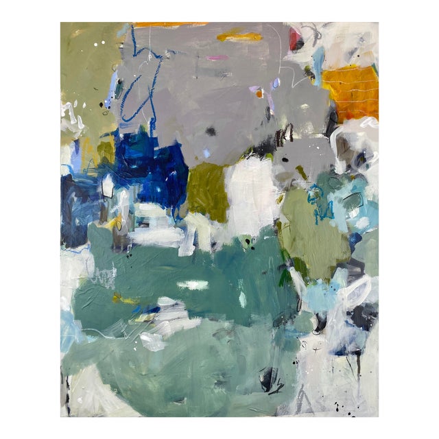 "Beginners Guide to Telepathy" - Abstract Mixed Media Painting by Gina Cochran For Sale